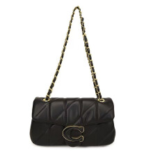(Black)Women Fashion Quilted Shoulder Crossbody Bag Handbag Chain Underarm Bag