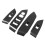 4 Pcs Door Window Control Panel Cover Carbon Fiber 3