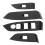 4 Pcs Door Window Control Panel Cover Carbon Fiber 5
