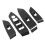 4 Pcs Door Window Control Panel Cover Carbon Fiber 6