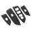 4 Pcs Door Window Control Panel Cover Carbon Fiber 7