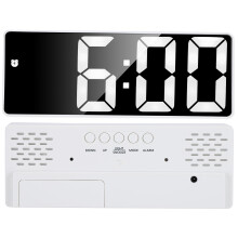 Elektronische Uhr LED-Anzeige Digitalspiegel Wecker 16cm
Größe: 6cm Batteriebetrieb/USB-Doppelnutzung, Modell 0712