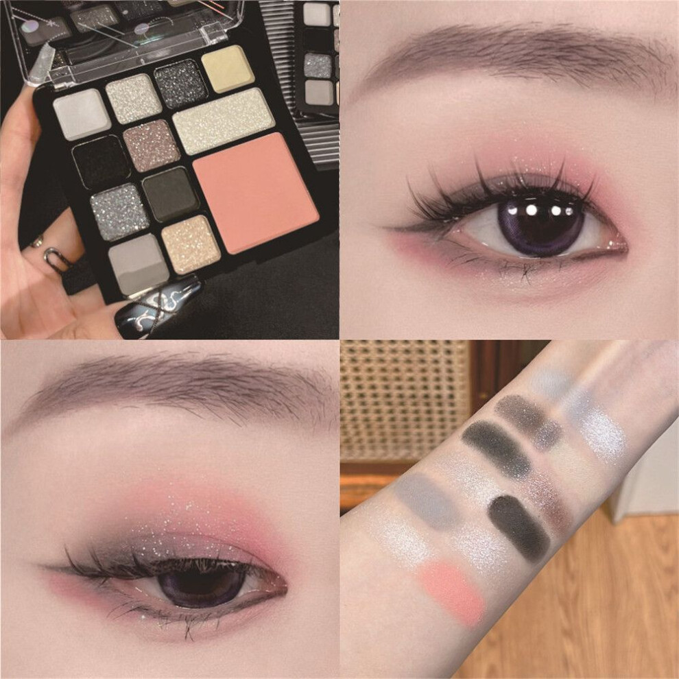 Hot 12-color Eyeshadow Palette Cement Smoky Makeup Shimmer Pearlescent Matte-image-OPC-PK9SYXV-NEW