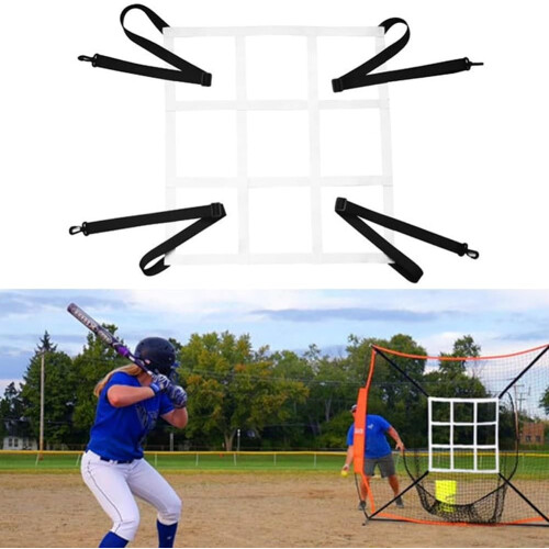Adjustable Baseball Net Strike Zone Target for Precision Training - White, Enhanced Accuracy, Durable Material, Ideal for All Skill Levels 2