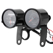 Universaler 12V Motorrad-LED-Tacho Geschwindigkeitsmesser Instrumententafel, Schwarz, Blau & Rote Anzeigen