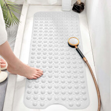 (40 x 100 cm (1.3 x 3.3 ft), White) Anti Slip Tub & Shower Mat - Durable & Long Life
