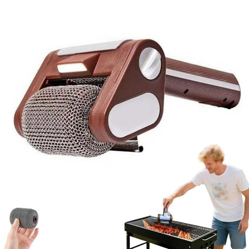 Electric Grill Brush, Bristle-Free Electric Grill Cleaner with LED Light, Wireless Removable Grill Brush for Outdoor Use-image-OPC-PK9T5HN-NEW