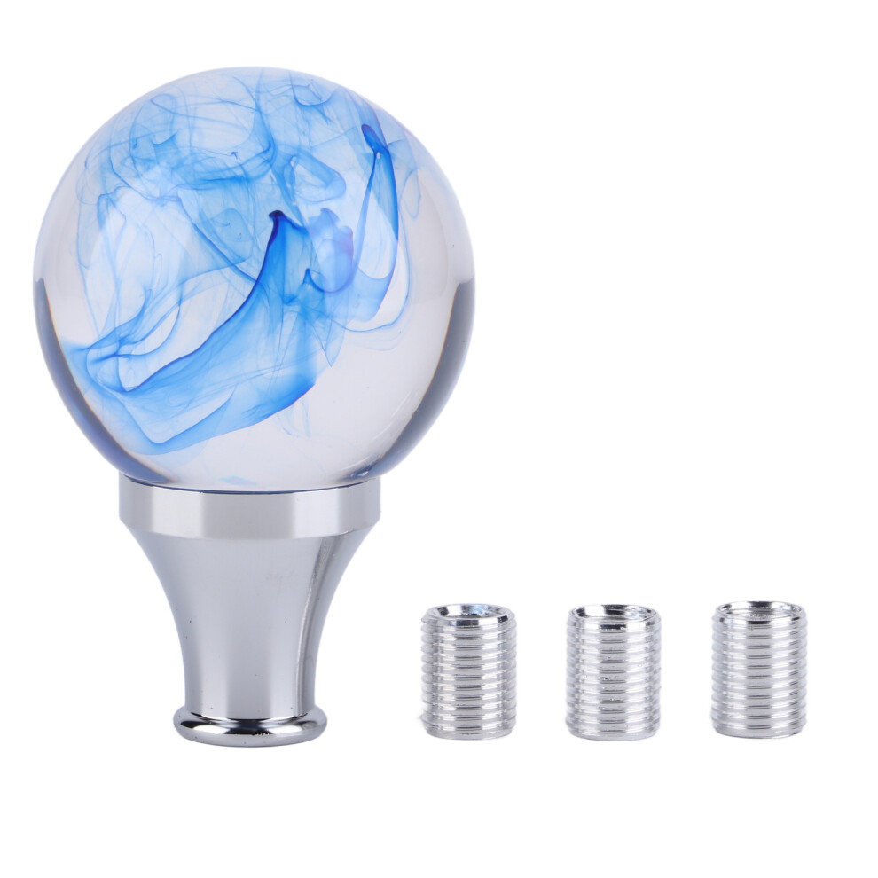 Jdm Style Gear Shift Knob With 3 Adapters Round Blue 8320539737614