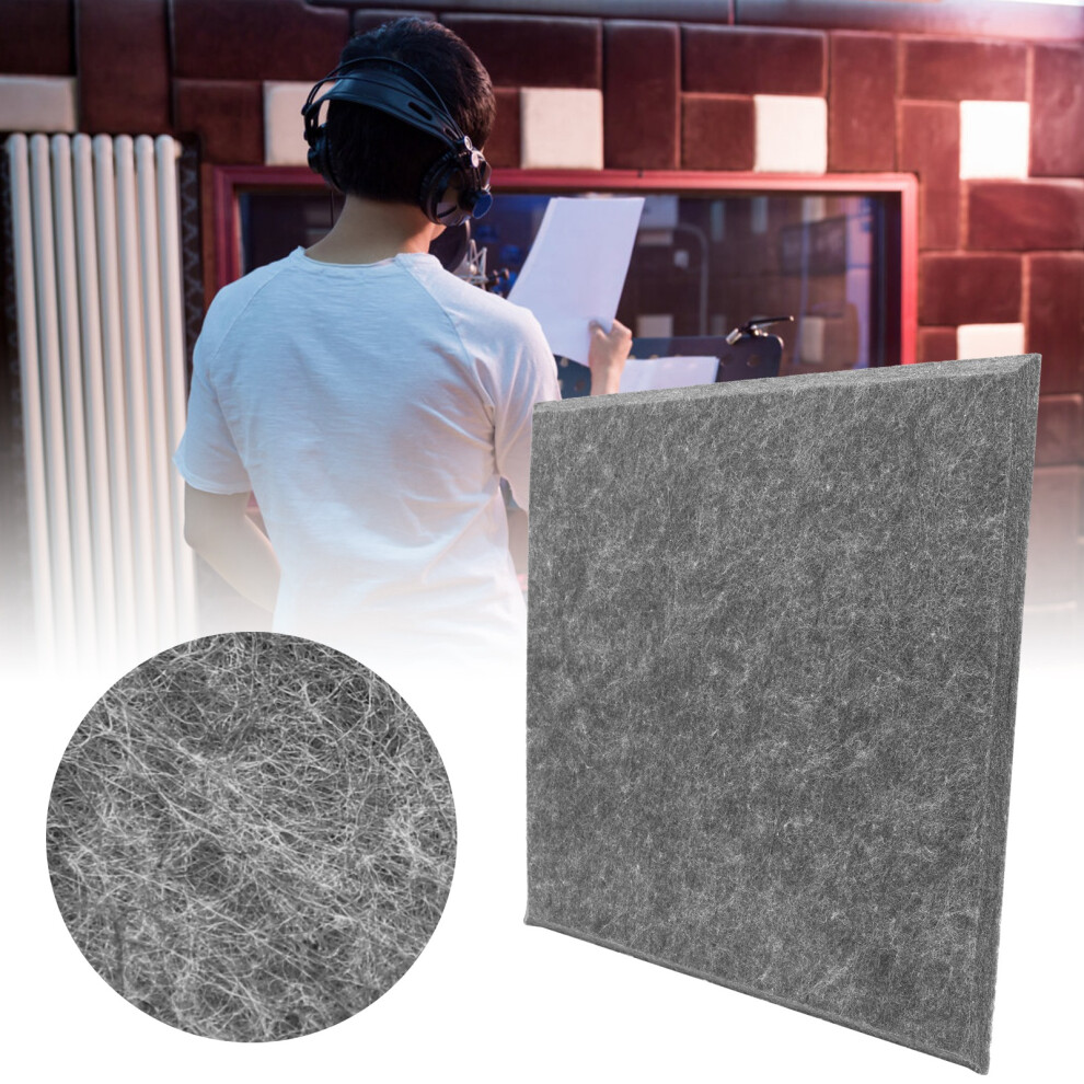 Polyester Fiber Soundproof Panels 6 Pack Acoustic Silencers Fireproof Gray 8771346216920