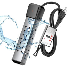 2000W zwembadverwarmer compatibel met opblaasbaar bovengronds zwembad, dompelwaterverwarmer compatibel met badkuip met thermostaat