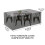 Capa de mesa retangular resistente para pátio 111x74x28 600D resistente Ox compatível com mesa de jantar e cadeiras à prova d'água para uso 2