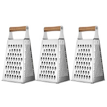 Multifunktionale vierseitige Lebensmittel-Gemüsereibe aus Edelstahl, Käse-Box-Reibe, Schälreibe