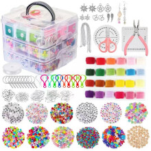 2025 Weihnachtsgeschenk DIY Schmuckherstellungszubehör-Set Ohrringe Armbandherstellung und Reparatur-Werkzeug-Sets Kleine Mädchen Schmuckzub