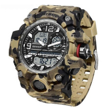 (Yellow White)2025 Christmas gift 3359 Outdoor Sports Watch Waterproof Camouflage Electronic Watch