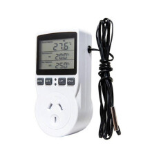 Contrôleur de température 16 A 230 V, grand écran LCD, thermostat numérique, prise de courant pour tapis chauffant, couleur : prise AU gx20