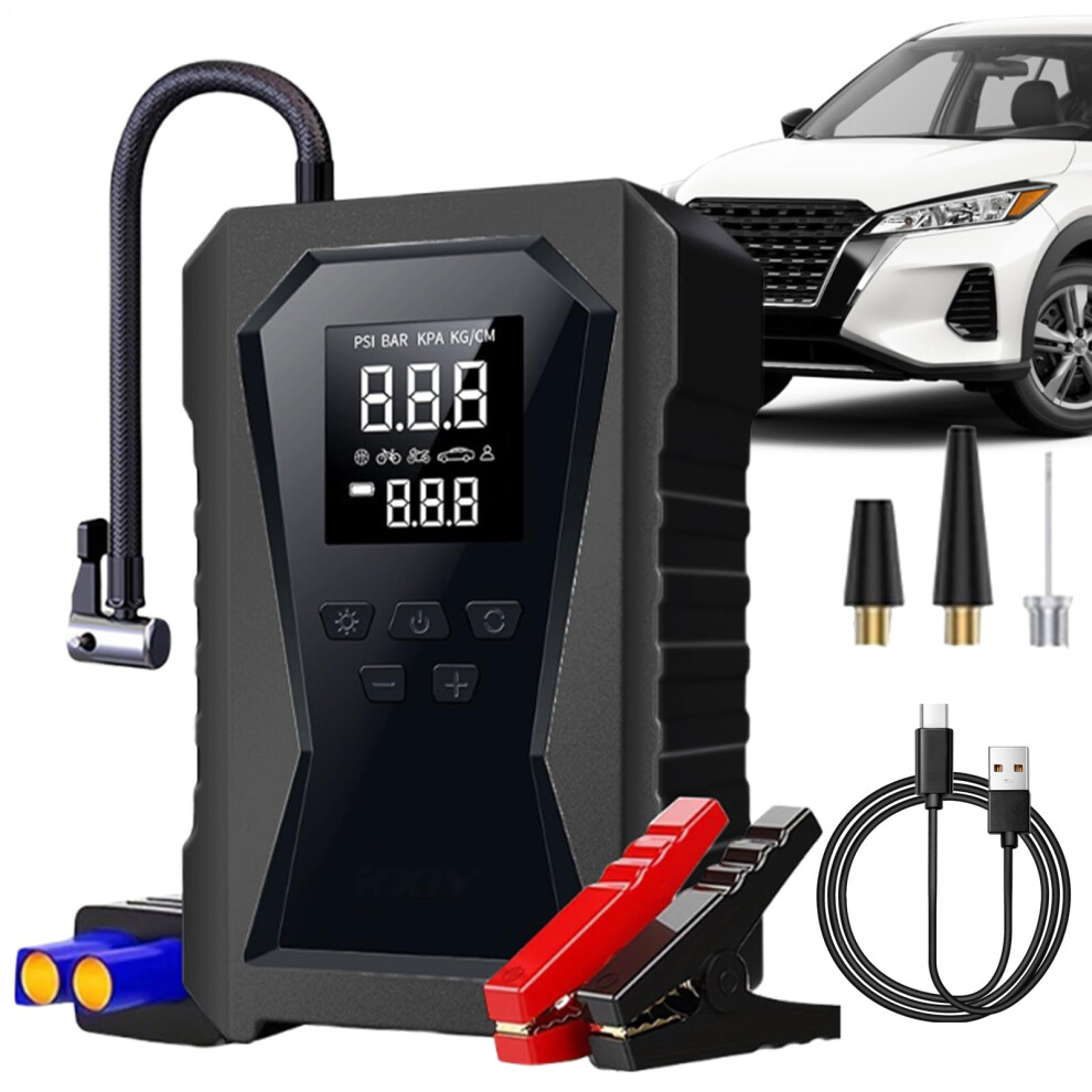 Rechargeable Power Bank, 12V Starter Power Power Pack Tire Inflator | Wireless Vehicle Starter Bases For Marine, Workshop, Boat, Road Trip, 6477056465796