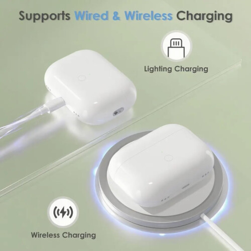 Για Apple Airpods θήκη φόρτισης 1/2 θήκης, ακουστικά Bluetooth, θύρα USB-C, ασύρματο κουτί φόρ 2