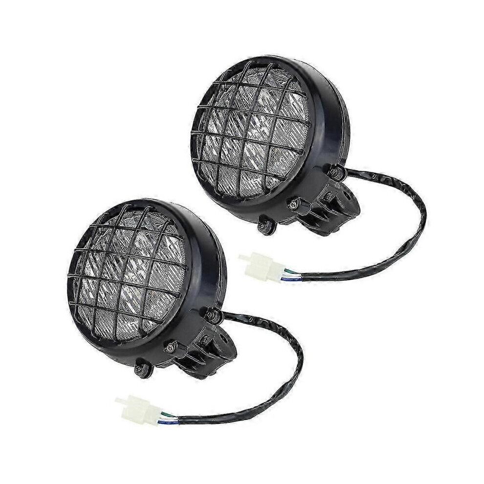 2Pcs Headlight Assembly For Banshee 1987 - 2006 With Lens, Bulb & Grill 6477056465574