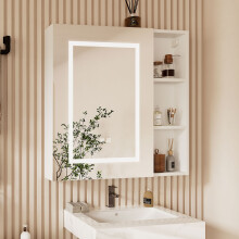 (70 x 70) LED Mirror Cabinet for Bathroom with Defogger 3 Color Adjust