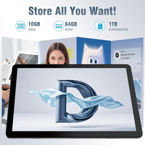DigiLand Tablet 10.1 inch Android 14 Octa-Core Processor 2