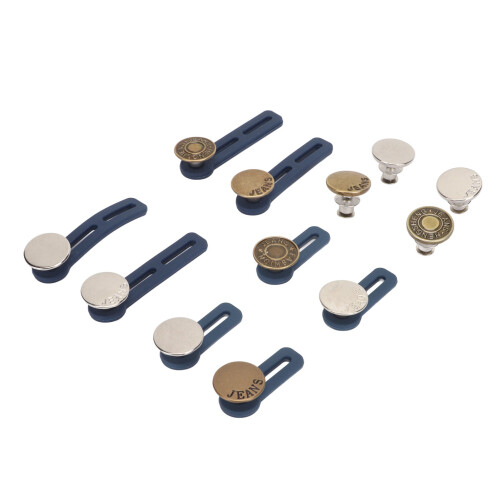 12Pcs Pants Button Extender Detachable Alloy Soft 1