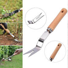 Stainless Steel Courtyard Farmland Transplant Manual Weeder Fork Weeding Tool JIKAIX