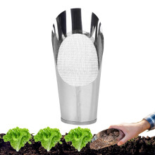 Potting Soil Shovel Bucket-shaped Stainless Steel Fertilizer Trowel Lightweight Gardening Accessory for Gardening Balcony Flower Bed Outdoor