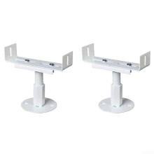 Elegant Iron Supports with Adjustable Heights for Home Decor, Black Finish, Set of 2, 2pcs