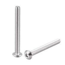 M4 x 40mm Metal Hex Socket Round Head Screws 304 Stainless Steel, Durable Fasteners, Pack of 10