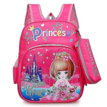 (Pink) KINZON Cartoon Backpack, School Backpack, Cartoon Schoolbag With Detachable Matching Pencil Case, Large
