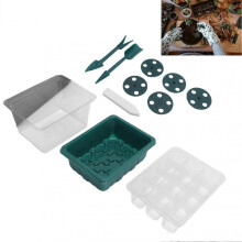 New Seed Starter Tray 12 Cells Adjustable Humidity Thickened Seed Starting Kit with Clear Dome Base for Seeds Growing
