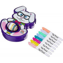 The  Easter Egg Decorator Kit - Includes Bunny Egg Decorating Spinner Arts and Crafts Set with 8 Colorful Quick Drying Markers