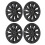 4PCS 20in Wheel Hub Cap Matte Black Personalized 4