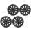 4PCS 20in Wheel Hub Cap Matte Black Personalized 5