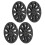 4PCS 20in Wheel Hub Cap Matte Black Personalized 10