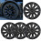 4PCS 20in Wheel Hub Cap Matte Black Personalized 12