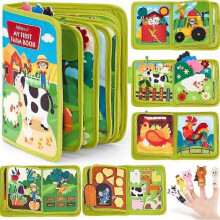 Children's Farm Animal Early Education Learning Board Fruit Tree Story Book Felt Busy Board