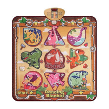 (brown) Best Seller Kids Dance Mat - 7 Game Modes, 10 Levels, 10 Music & LED Lights
