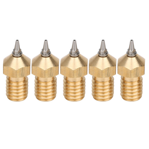5 Stück Messing-Düsen Set für 3D-Drucker, M6, 0,2-0,5 mm 1