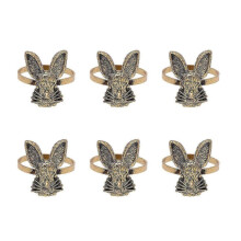 (1) Easter Rabbit Napkin Rings Set of 6 for Thanksgiving and Special Events