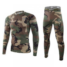 (L, jungle camou) Jwl-thermal Underwear Mens Camouflage Set Winter Long Johns For Men Sports Compression Long Sleeve Shirts+leggings Tracksuit