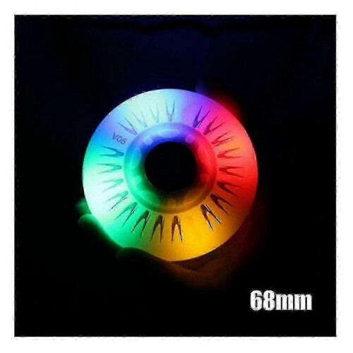 (blue light, 68) 4pcs LED Inline Skate Wheels 90A 80 76 72mm Light Up Wheels