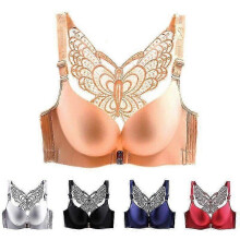 (36CDE, Skin Color) Rose Bra Floral Secrets Comfort No Wire Bra
