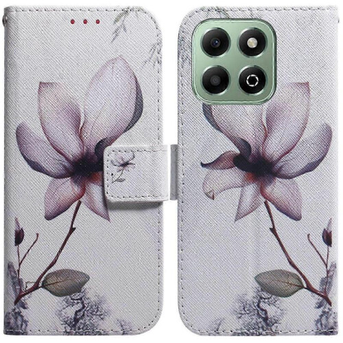 (Pink Flower) For Honor X6b 4G Leather Wallet Case with Pattern Print