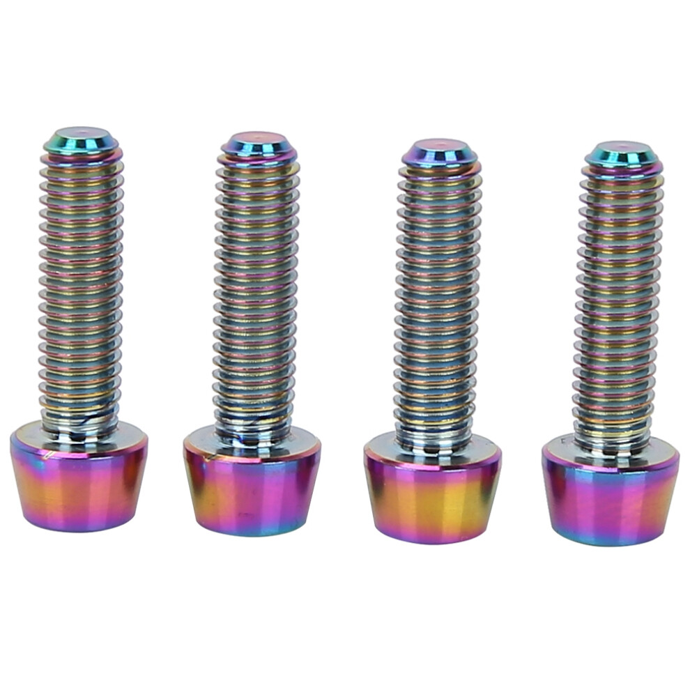 4Pcs M5*18Mm Bicycle Titanium Alloy Tapered Bolts 8320539743516