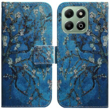 (Apricot Flowers) For Honor X6b 4G Leather Wallet Case with Pattern Print