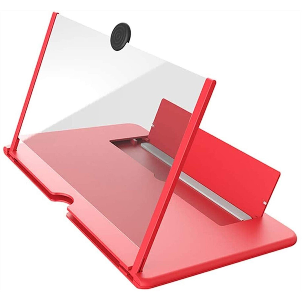 Lightweight Magnifying Glass 12 Inch Folding Mobile Phone Screen Magnifier With Radiation Protection 3D Hd Video 1Cps Red 6482260355368