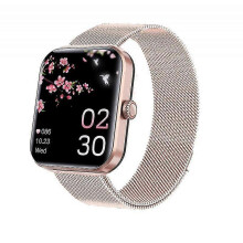 (Milan Rose Gold) F57l Blood Glucose Watch Heart Rate Blood Pressure Blood Oxygen Temperature Detection Health