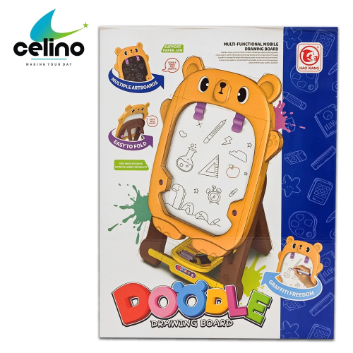 Kids Double Sided Easel Writing Drawing Chalk Standing Board 2