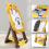 Kids Double Sided Easel Writing Drawing Chalk Standing Board 7